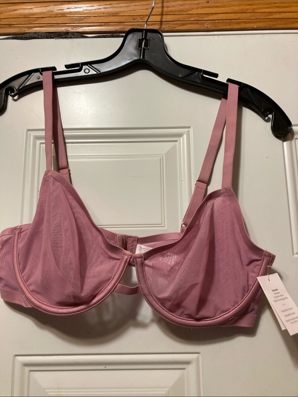 Auden Sheer Underwire Bra in Dusty‎ Rose 36C NWT